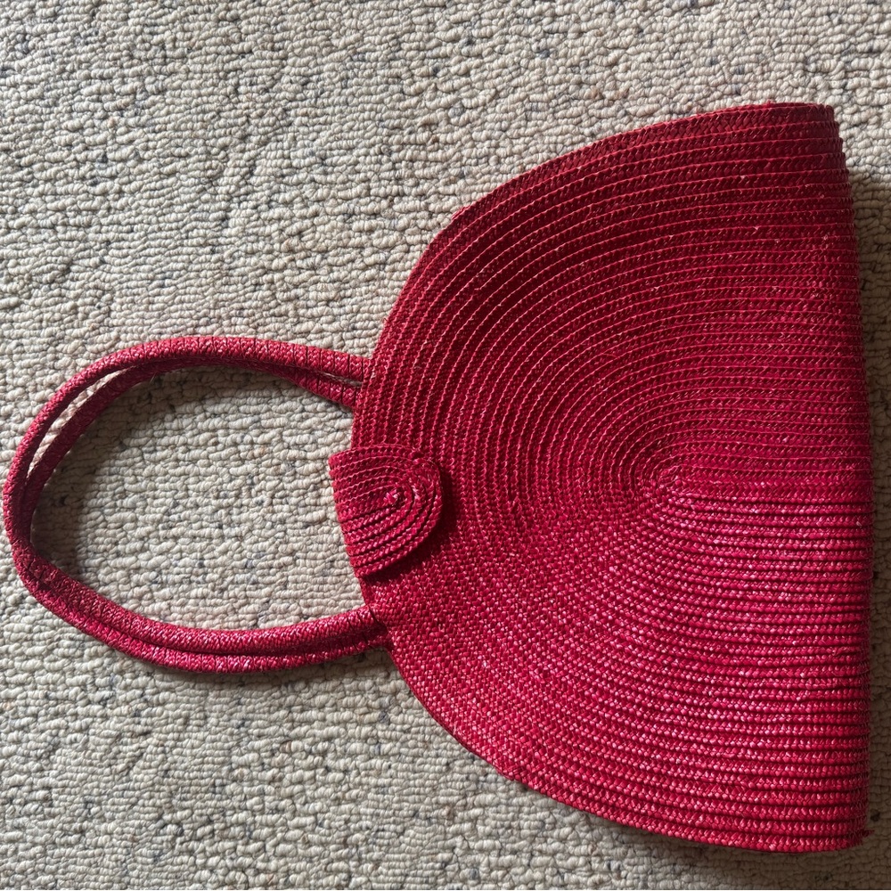 Vintage Extra Large Straw Statement Bag Giorgio B… - image 2